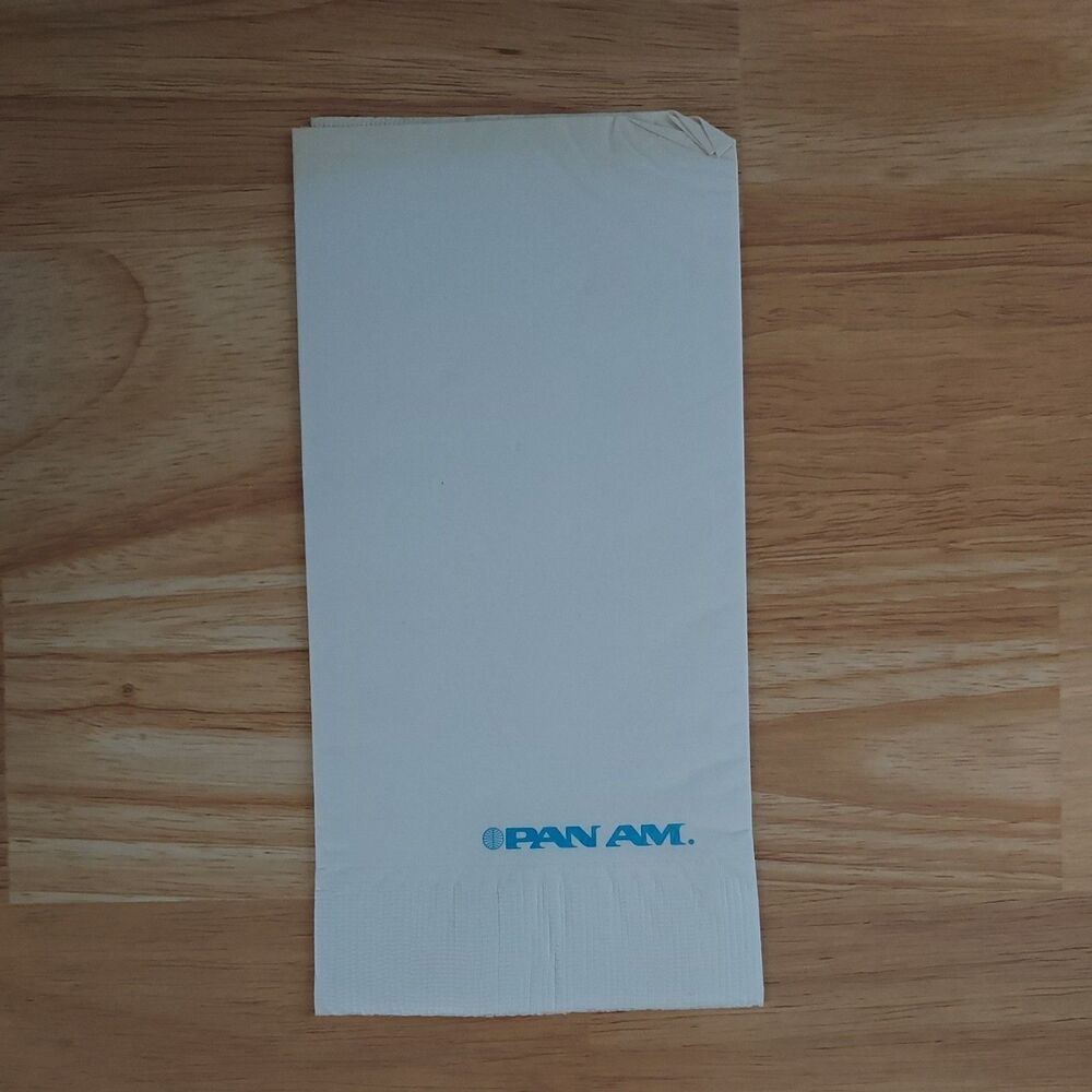 Pan Am Airlines Vintage Dinner Napkin - Pan American Airways PAA